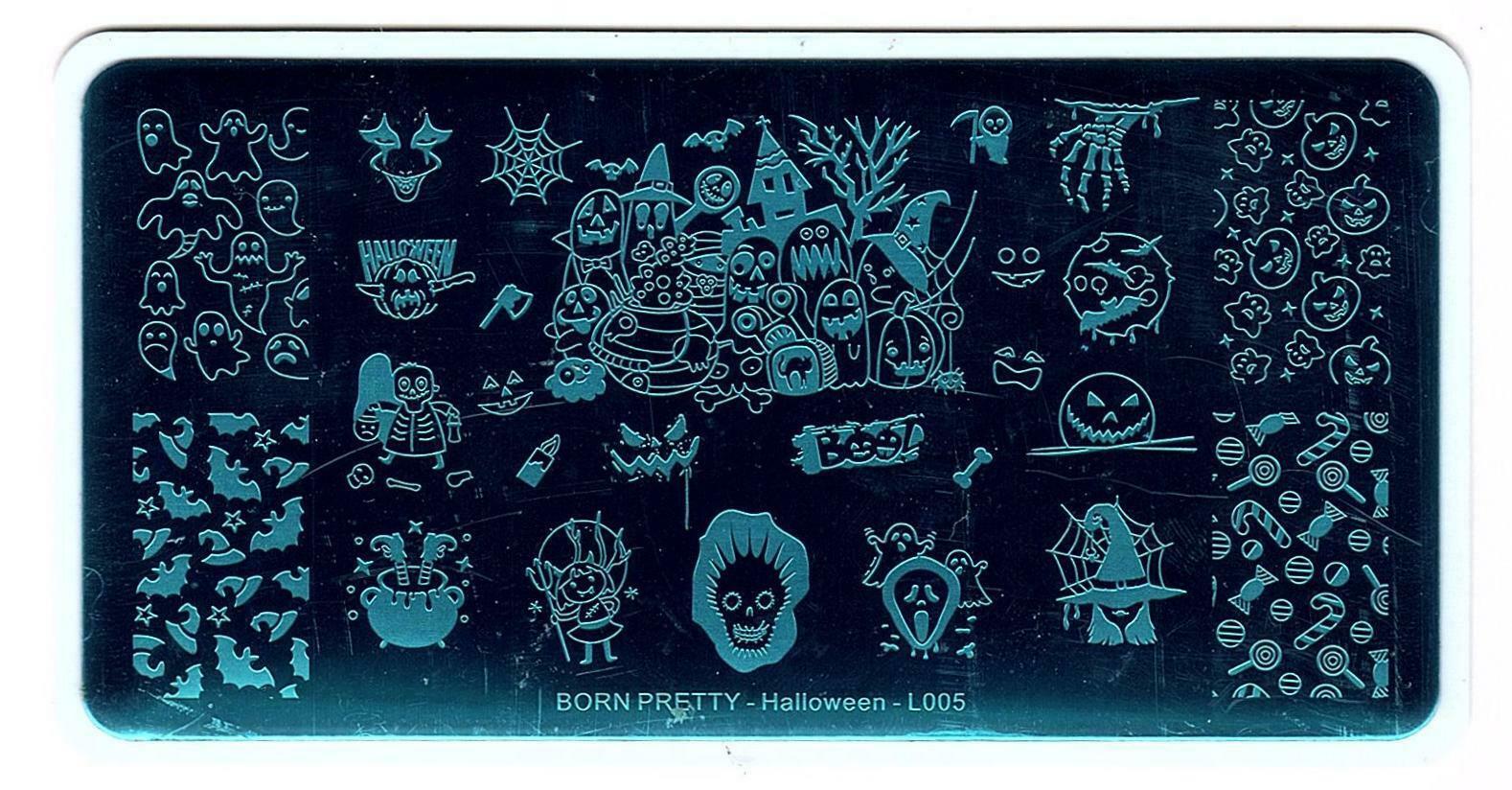 Halloween Designs Nail Art Stamping Stainless Steel Template Stencil Image Plate