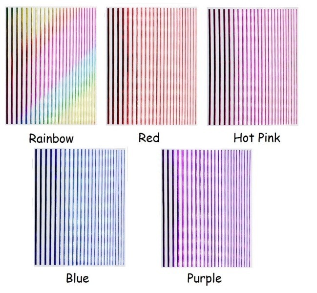 3D Stripe Line Nail Art Stickers: DIY Adhesive Decals