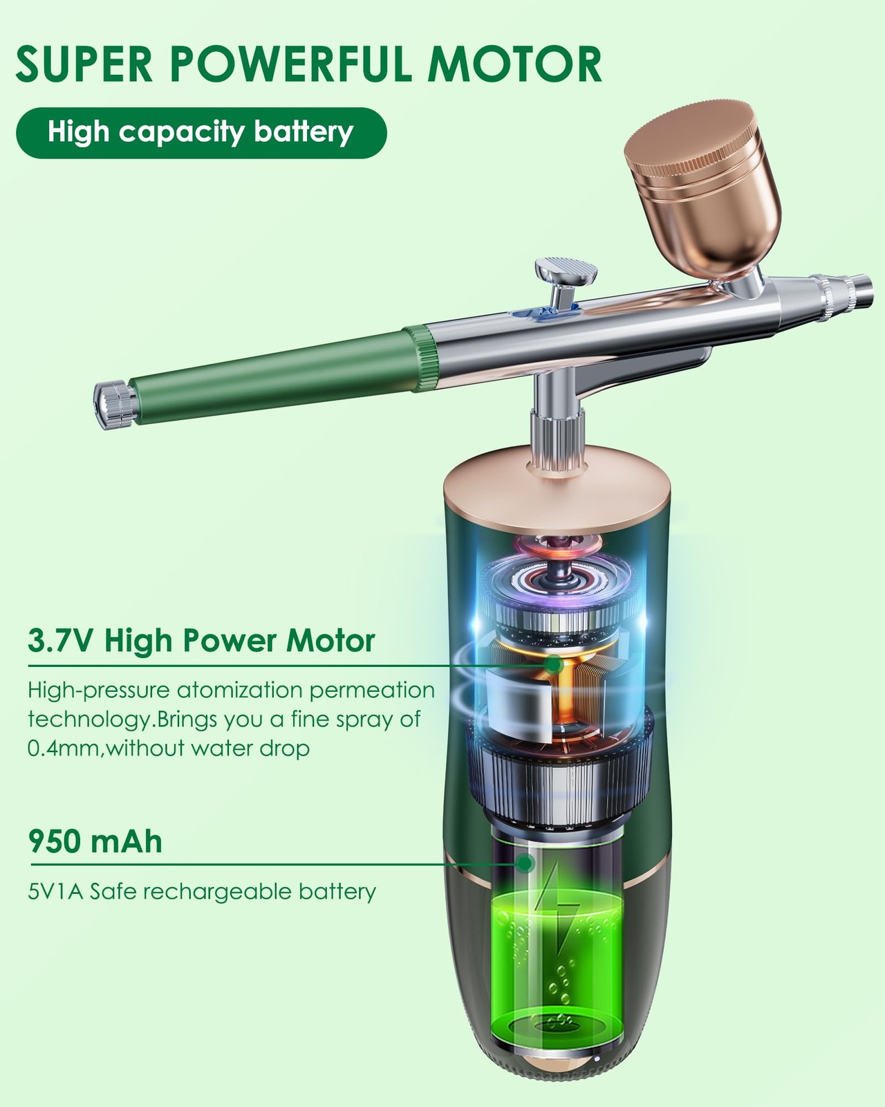Portable Cordless Airbrush Kit for Nail Art Makeup