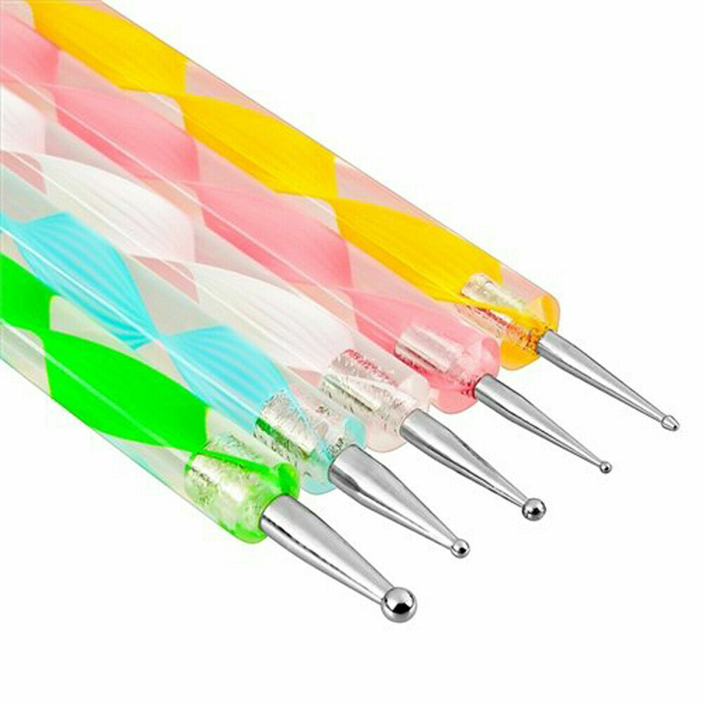 20PCS Nail Art Design Dotting Painting Drawing Polish Brush Pen Tools US STOCK