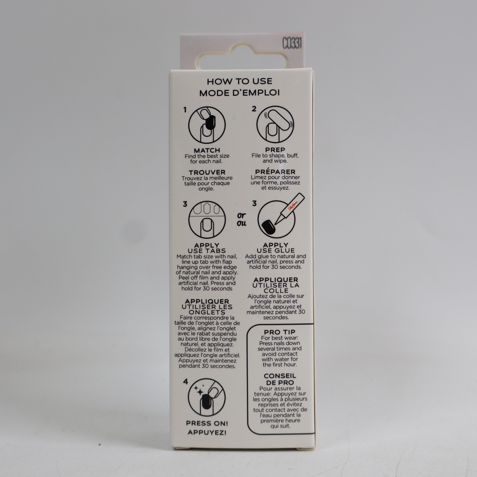 2 PACK Sally Hansen Salon Effects Perfect Press-On Nails, Onyx-pected CO331