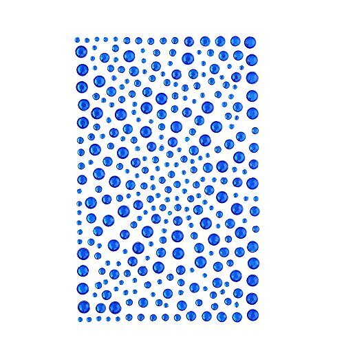 325pcs Blue Rhinestone Stickers Self-Adhesive Gemstone Embellishment Stickers