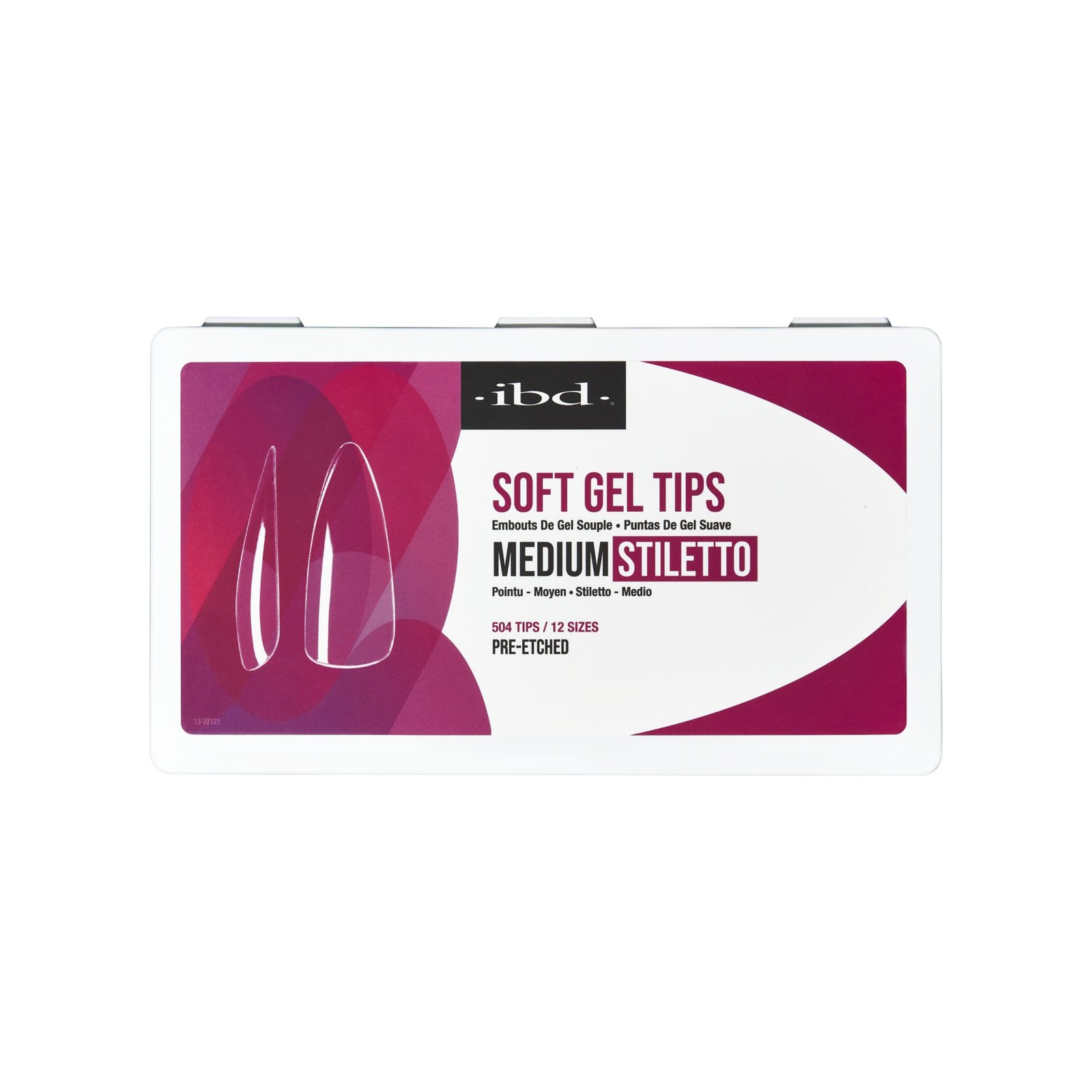 IBD Clear Soft Gel Tips – Medium Stiletto, 504 ct.