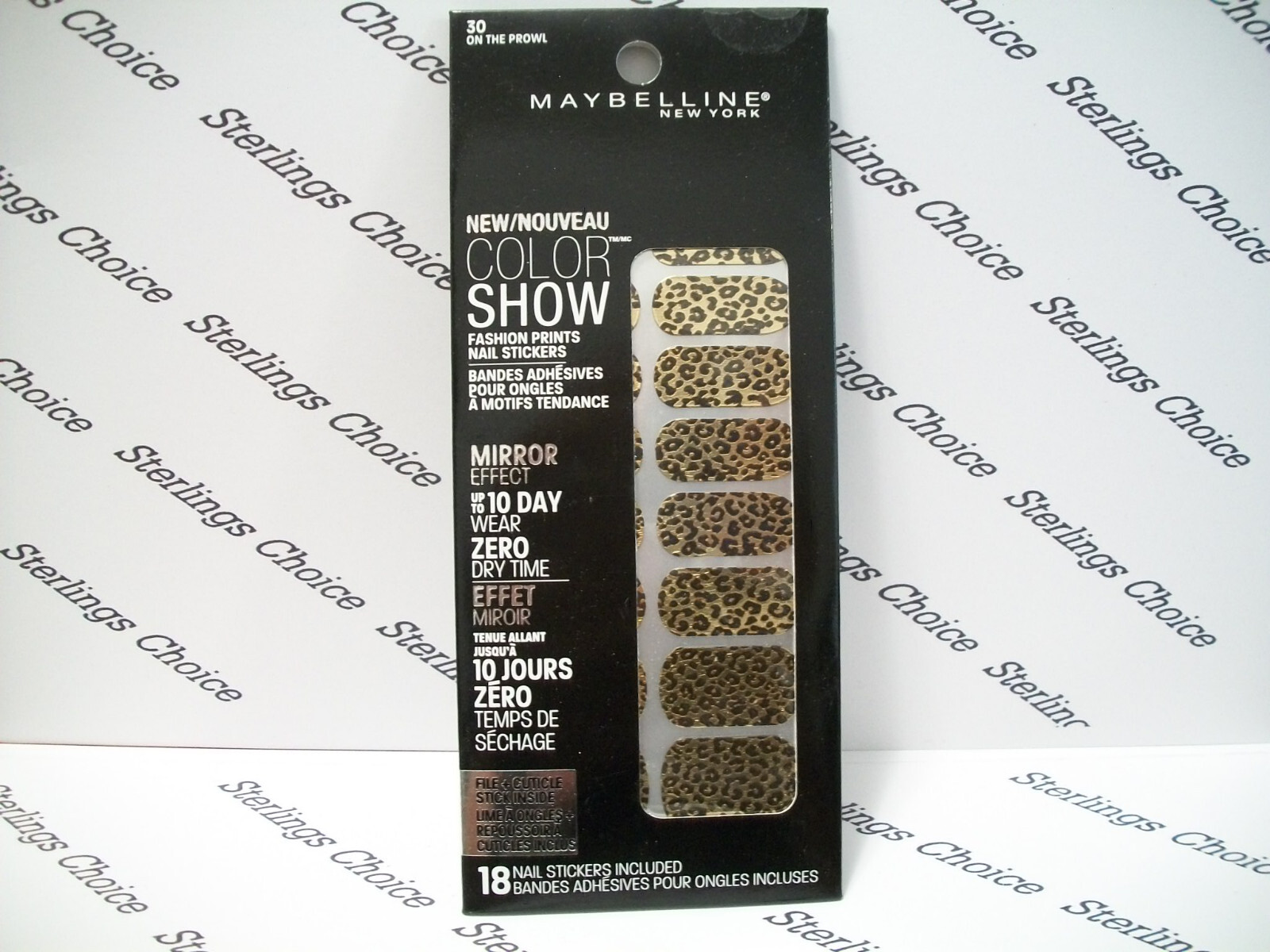 Maybelline ColorShow Fashion Prints Mirror Effect Nail Stickers #30 On The Prowl