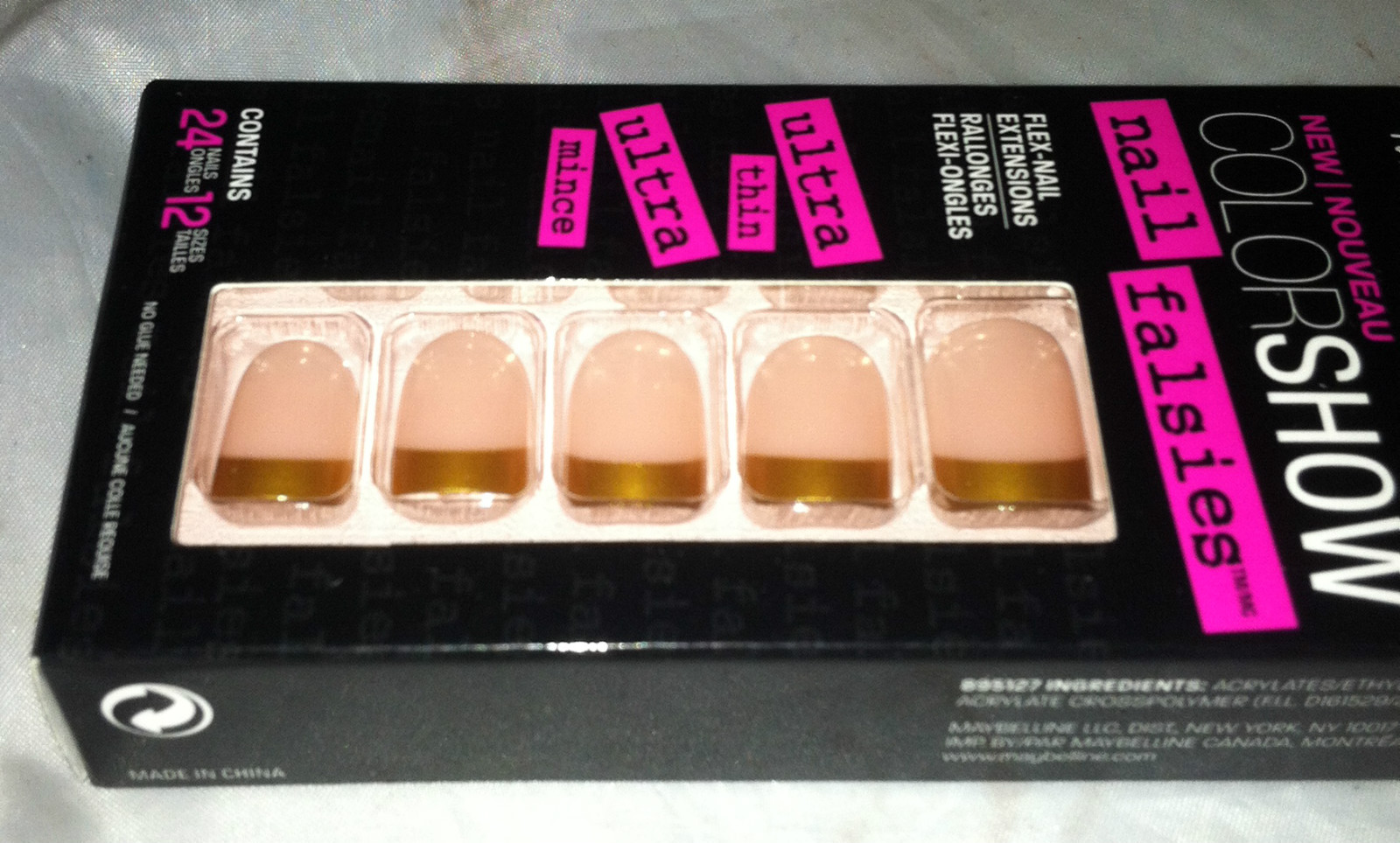 Maybelline Color Show Nail Falsies Flex-Nail Extensions * 30 FRENCH REVOLUTION *