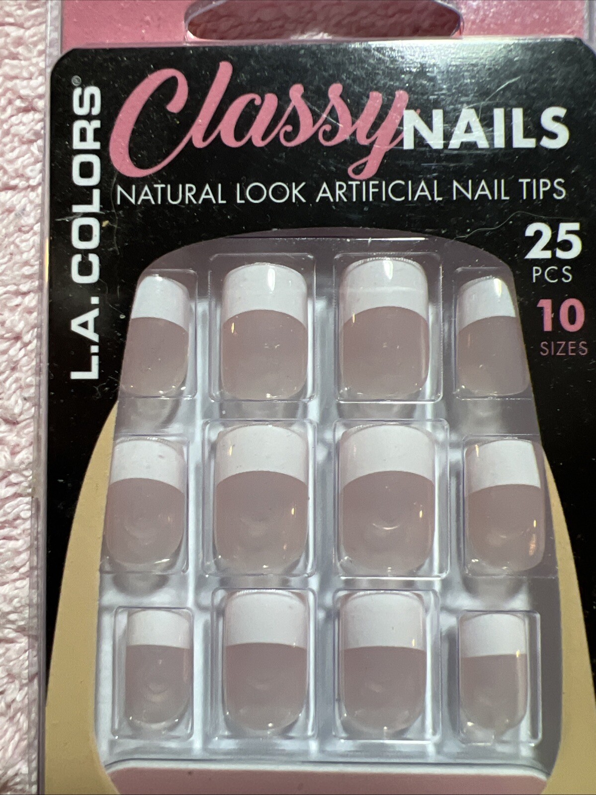 LA Colors Nail tips Mauvey Half Moon ultra thin CNT102 Active Length