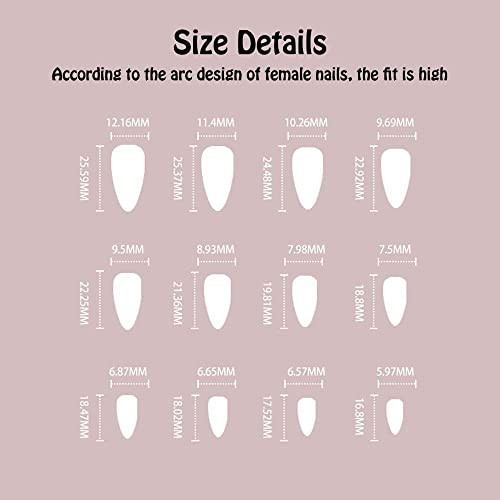 Black Press on Nails Stiletto Short Medium Fake Nails with Flower Glitter