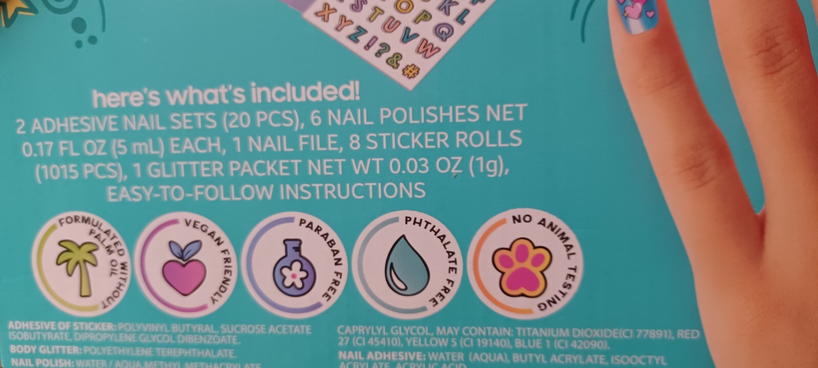 Just my style All about Nail Art Kid Nail Polish Girls Make Up Set cosmetics kit