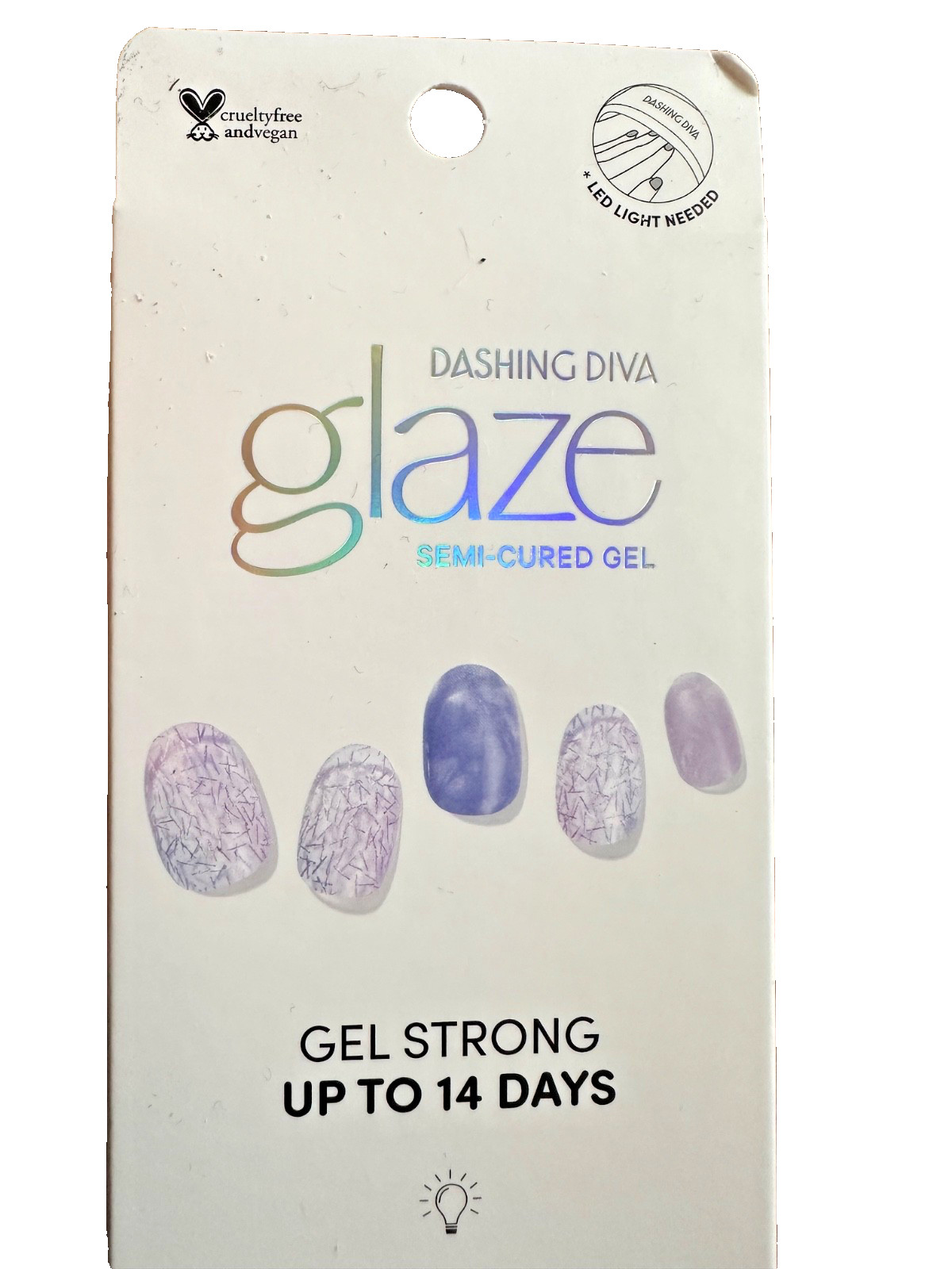 Dashing Diva Glaze semi cured gel nail strips Night Sky 34 ct. NIB