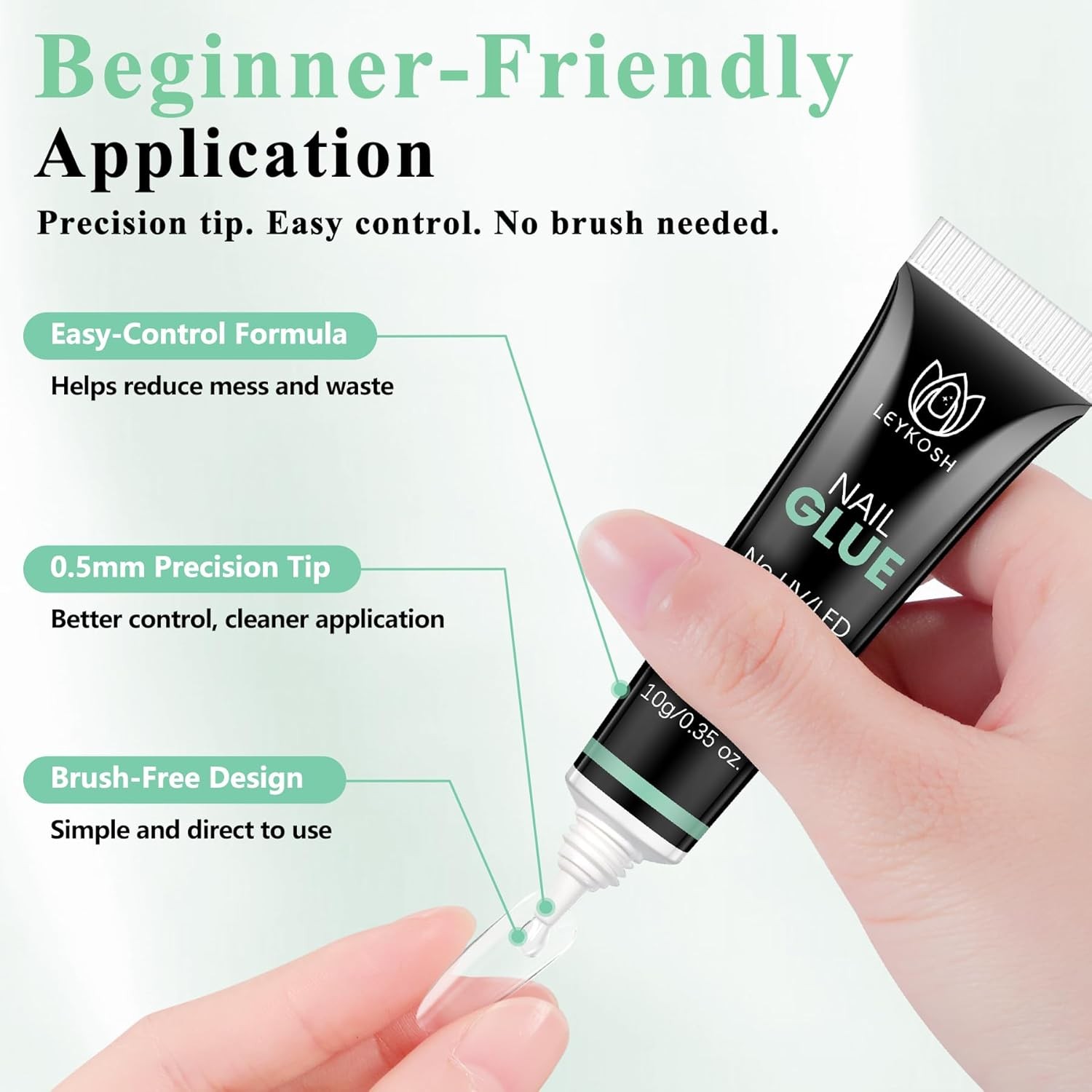 Nail Glue for Press Ons, 10s Fast-Drying No U V Light Needed – Upgrade Super Str