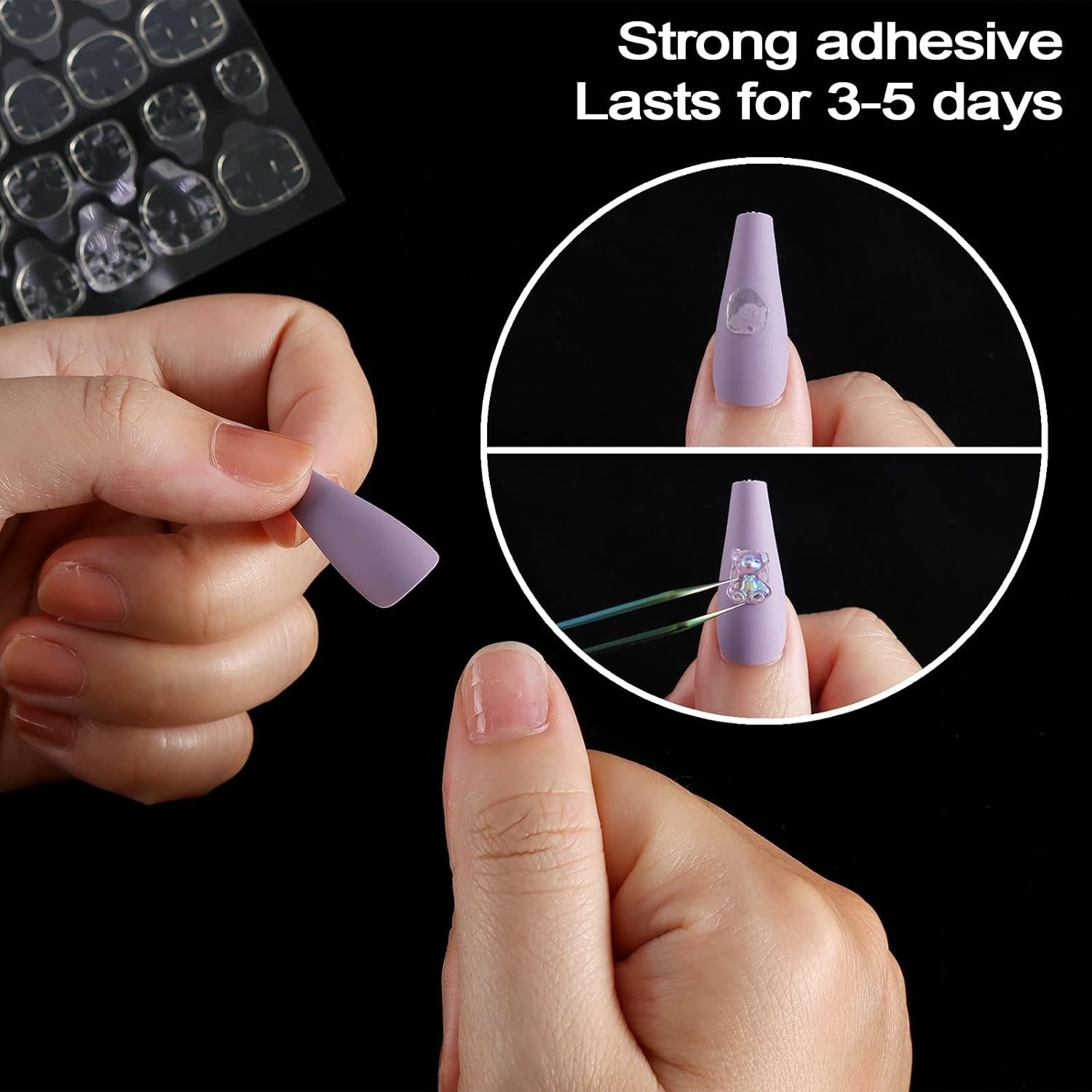 1200 Pcs Nail Glue Tabs – Breathable, Super Sticky, Double-Sided for Acrylic …