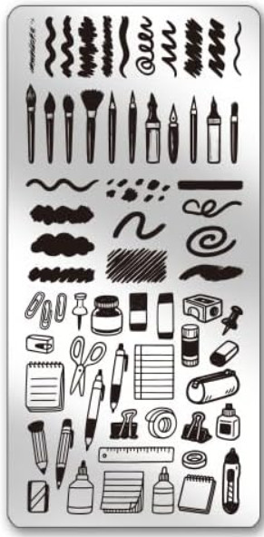Nail Stamping Plate – School, Teacher, Art – RXT-21 – new