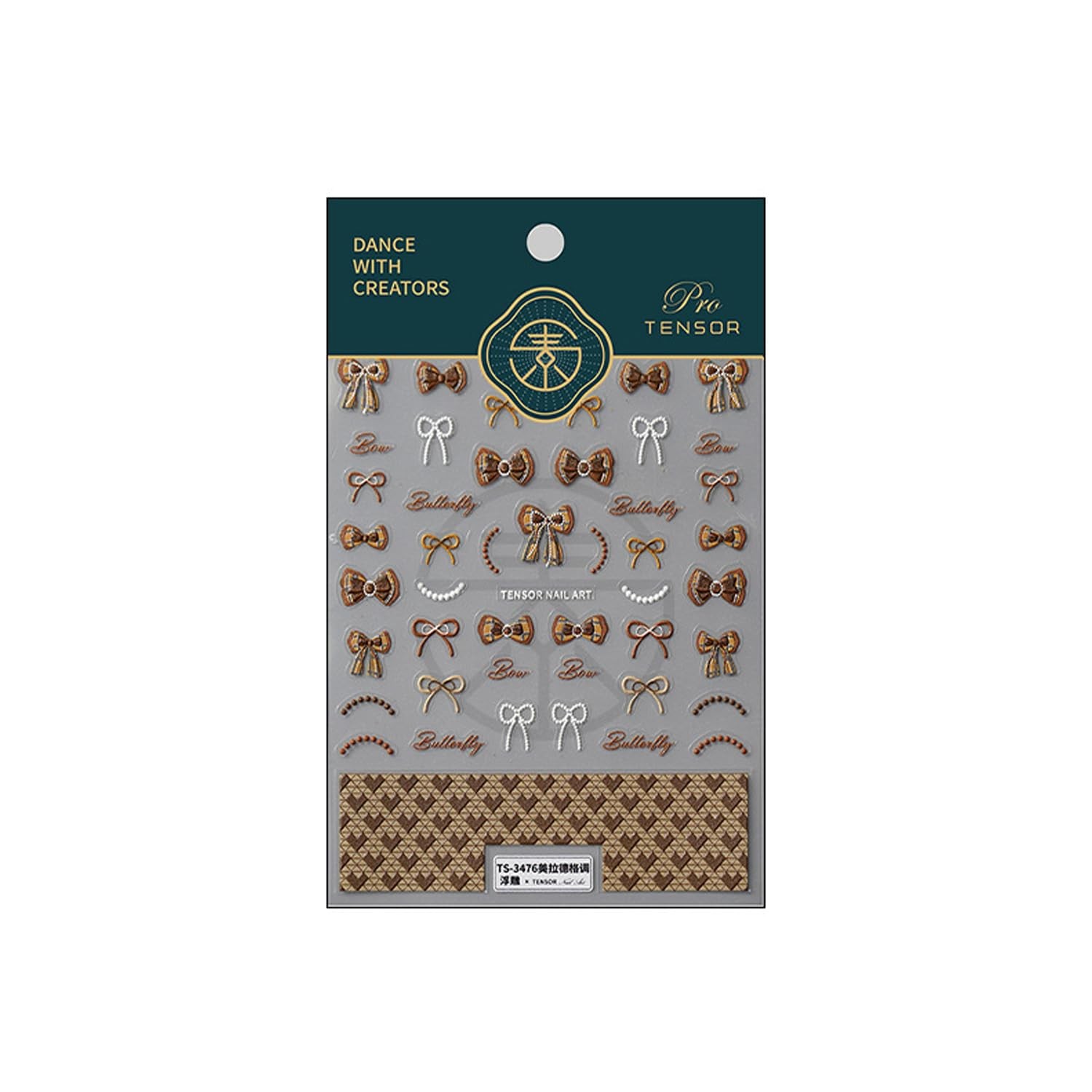 Bow Nail Stickers 5D Embossed Art Decals Self-Adhesive Stickers Accessories