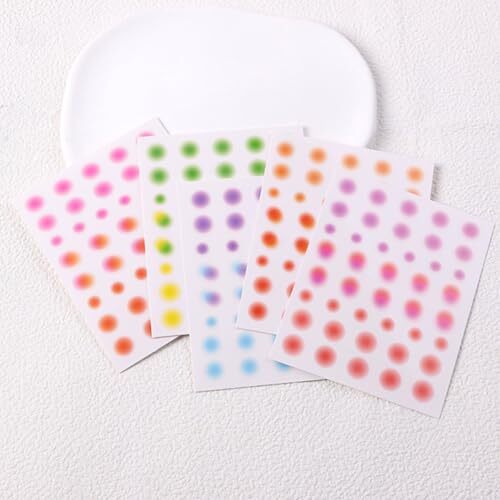 Impressed 5 Sheet Multicolored Gradient Y2K Nail Stickers – Easy DIY Aura
