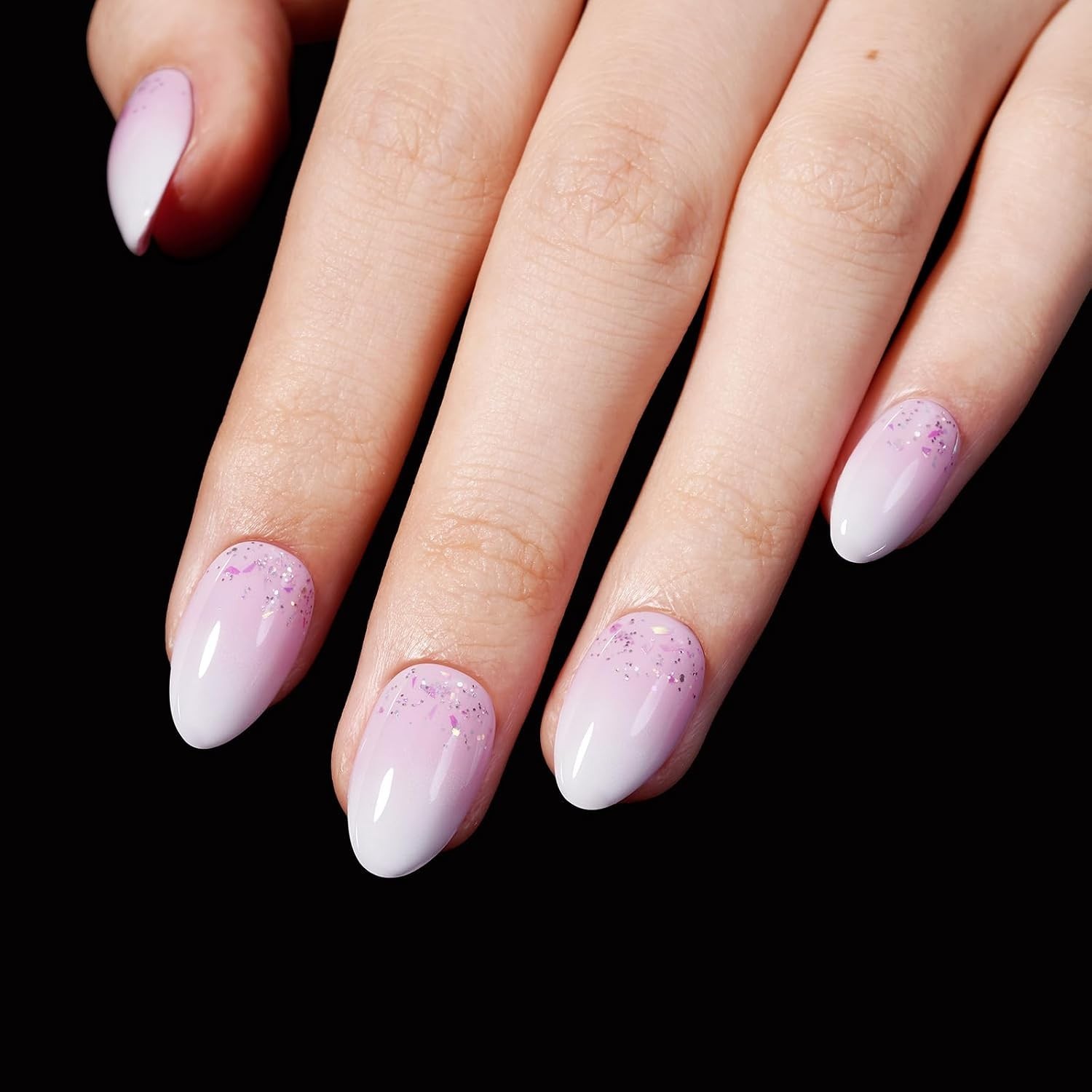 High-Quality Full Cover Almond Nail Tips – 240 PCS Press On with Storage Box