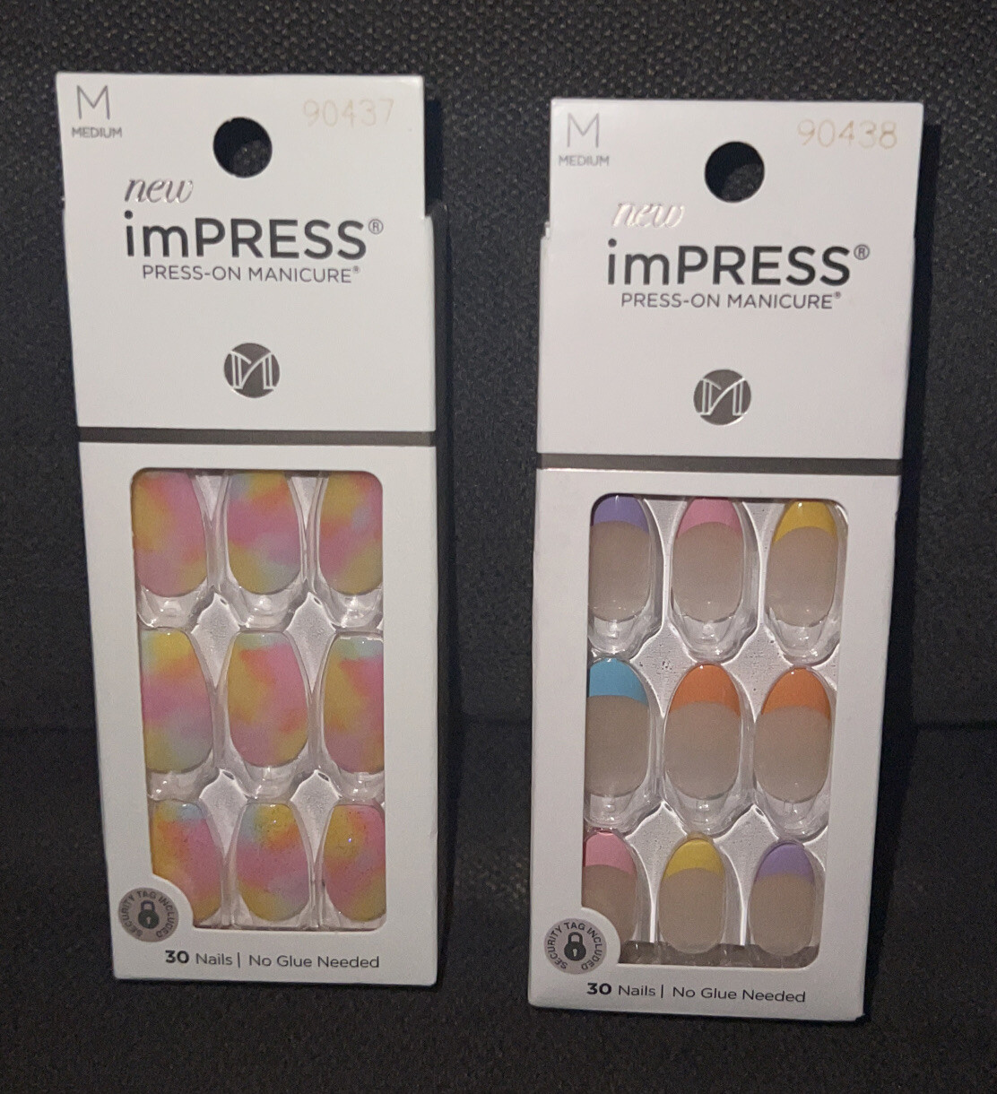 Kiss imPRESS Press-On💅Medium Length Nails CANDY🍬SYRUP&YOUNG💕LOVE{30Nails Ea}