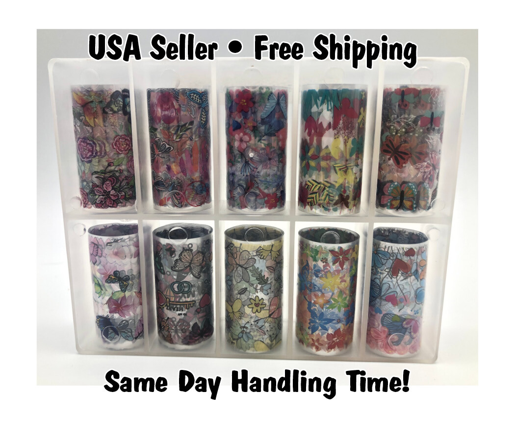 Nail Foil Transfer Decals – New – Butterfly – Transfer Foils – B25