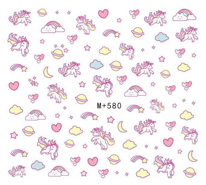 STAR RAINBOW ART KIDS FAKE NAIL STICKERS FOR GIRLS DECALS KITS TRANSFERS SET