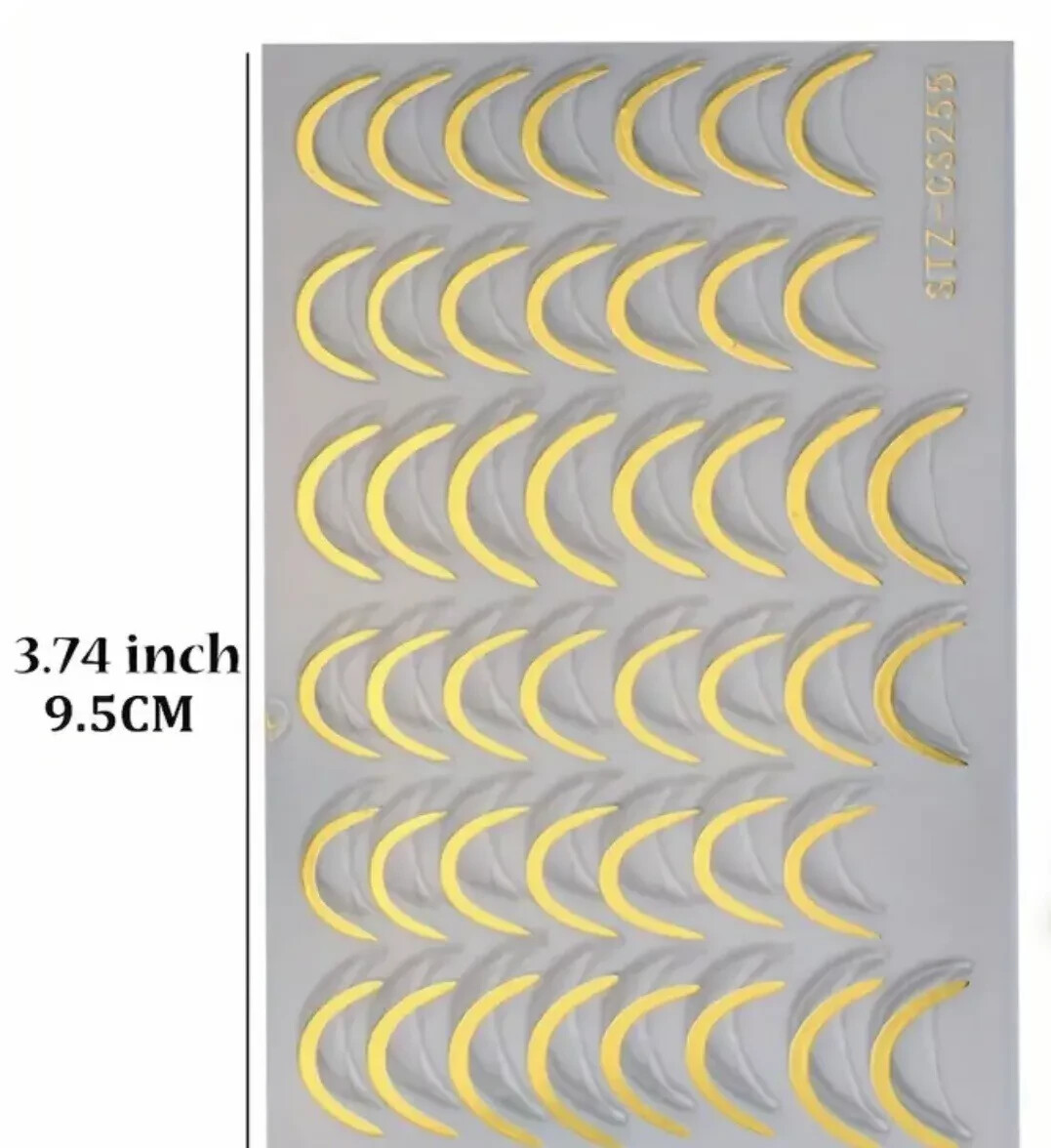 French Line Nail Art Stripe Stickers DIY Designs Stencil Guides Manicure NS2