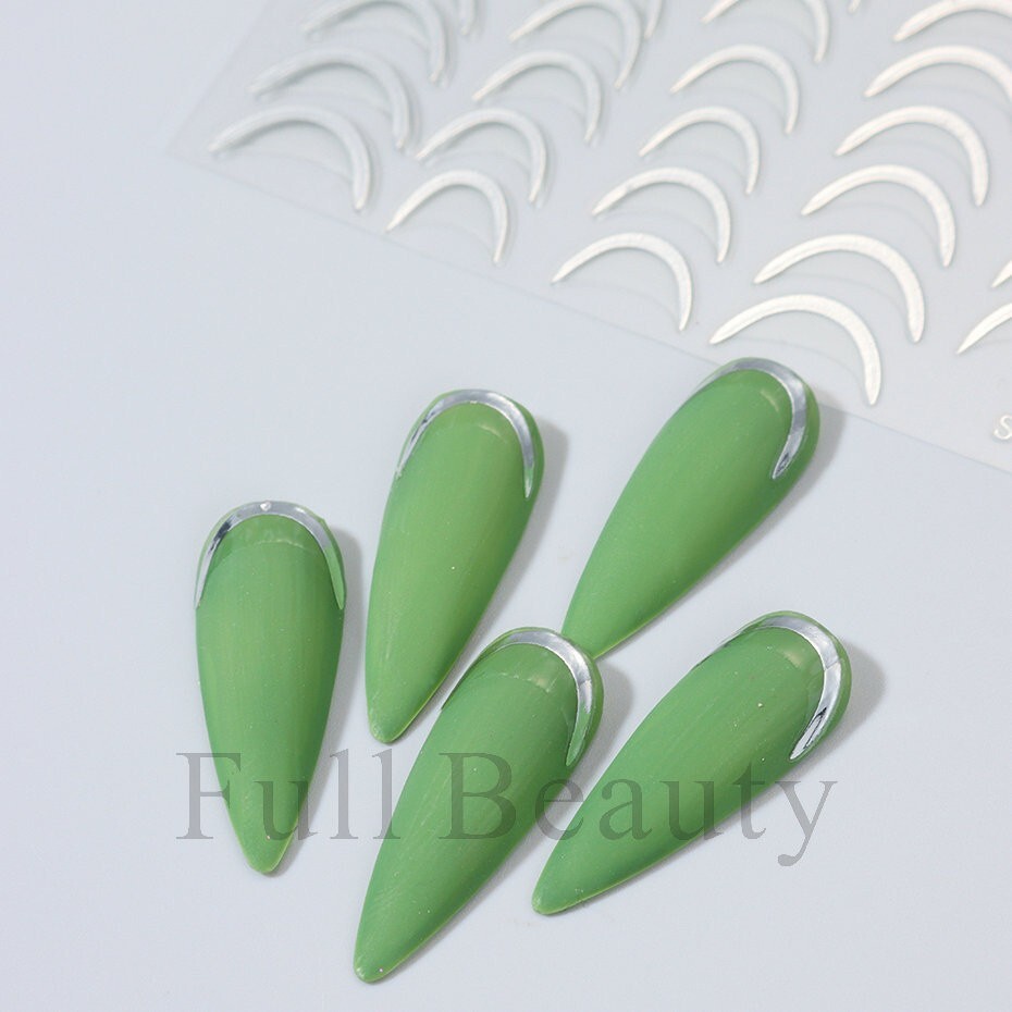 French Line Nail Art Stripe Stickers DIY Designs Stencil Guides Manicure NS2