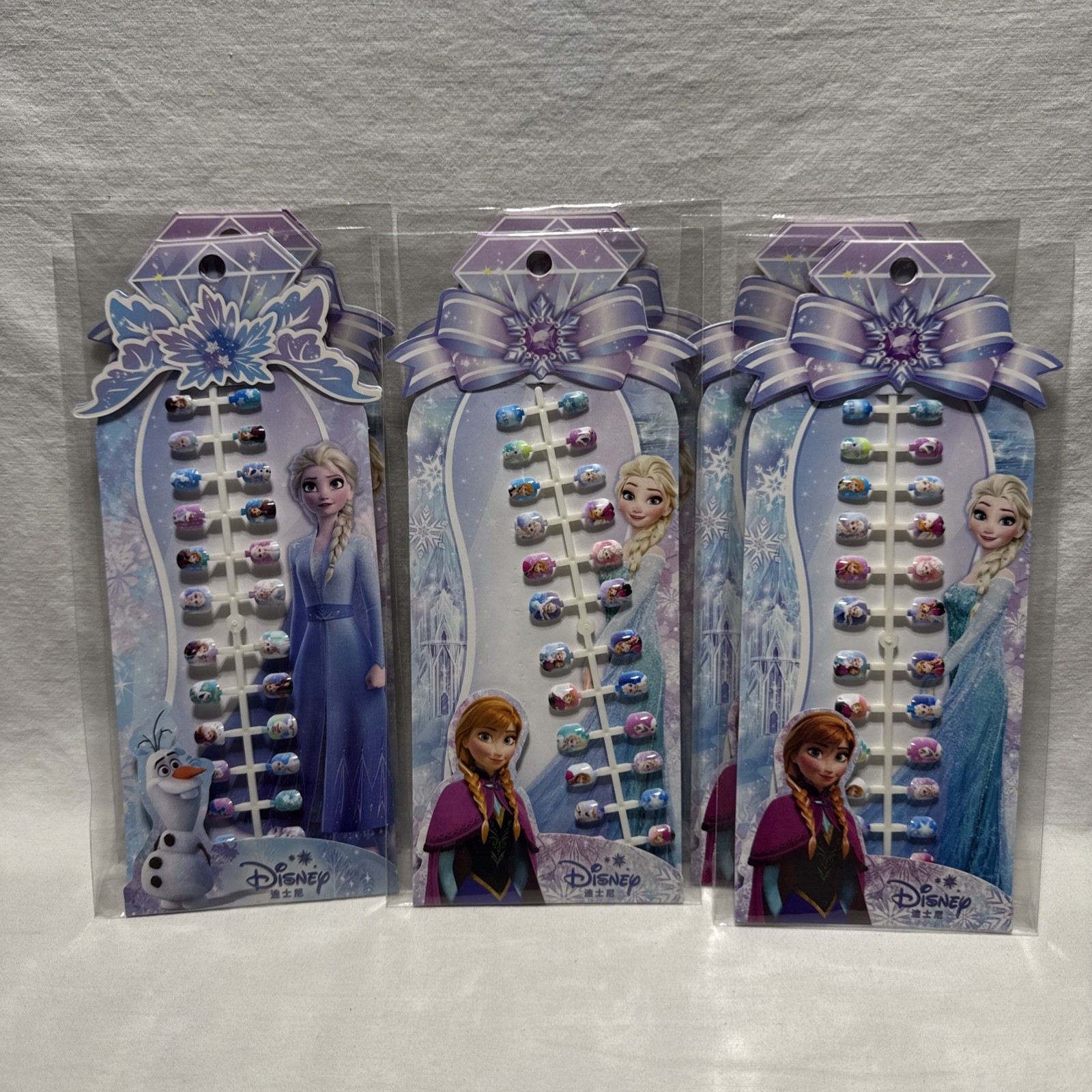 DISNEY FROZEN Press- On Nails For Girls – 6 Packs NIB