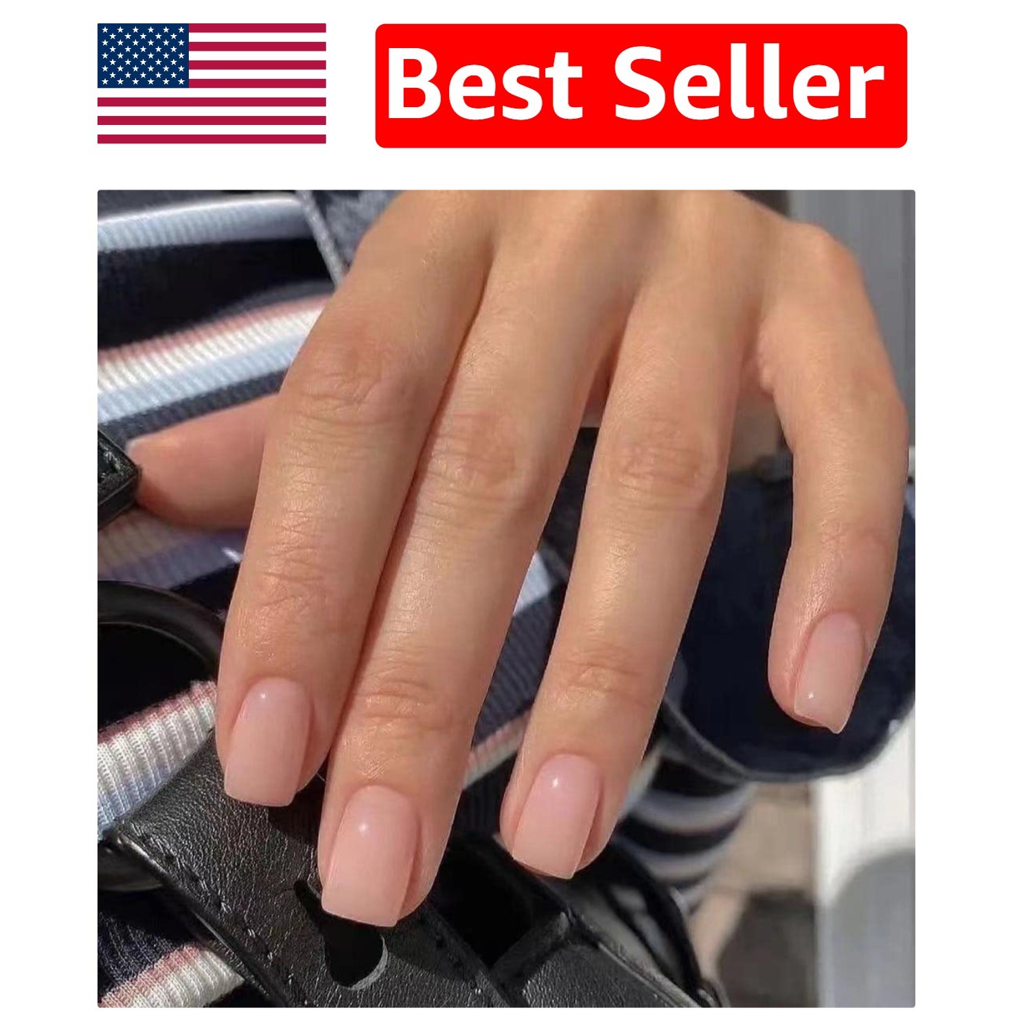 Versatile 24 Count Glossy Nude Acrylic Nails – Perfect for Parties and Gifting
