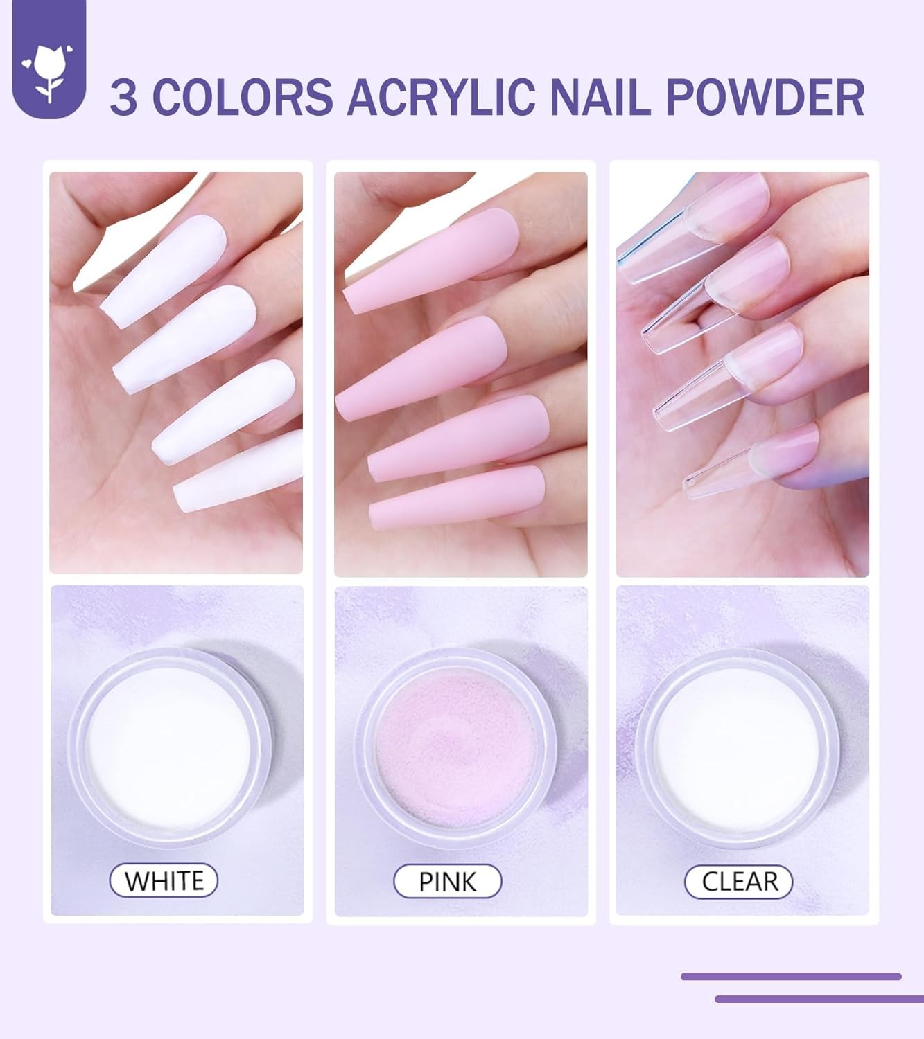 Acrylic Nail Kit with Everything for Beginners, Professional Nail Starter Kit ,