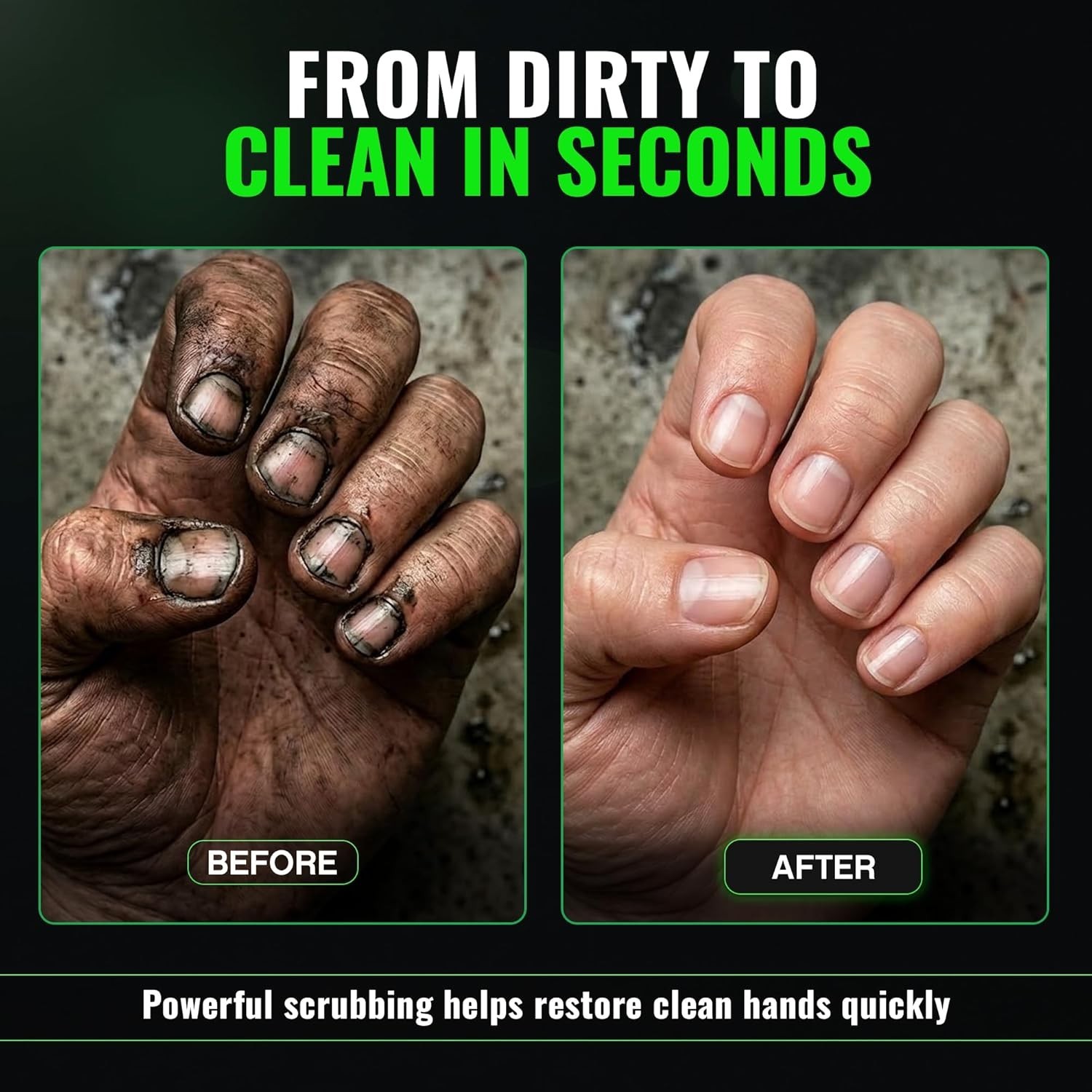 Fingernail Scrubbing Brush with Extra Stiff Bristles for Tough Cleansing