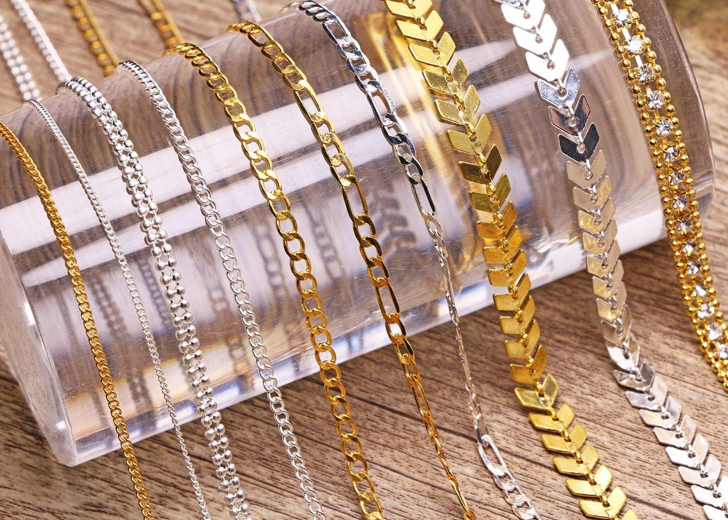Elegant 3D Nail Chains with Beads and Rhinestones – Perfect for DIY Enthusiasts