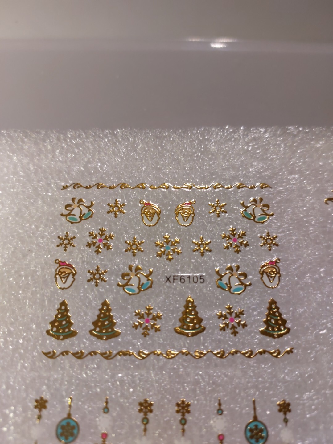 4 X Small Sheets Of Christmas Nail Art Stickers (Dn63) New