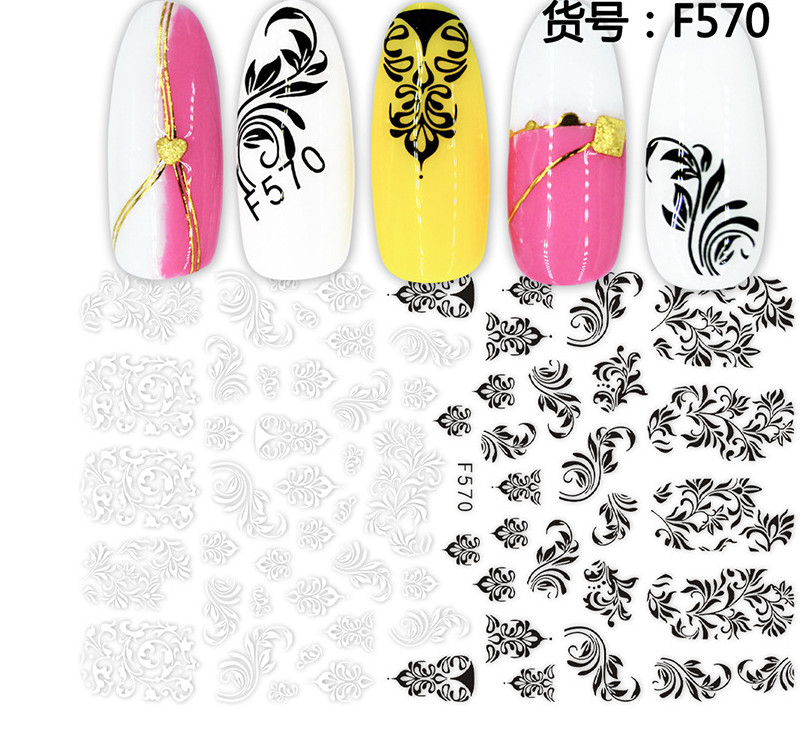 Nail Stickers Art Adhesive Decal DIY Waterproof 3D Butterfly Heart Letters NS3