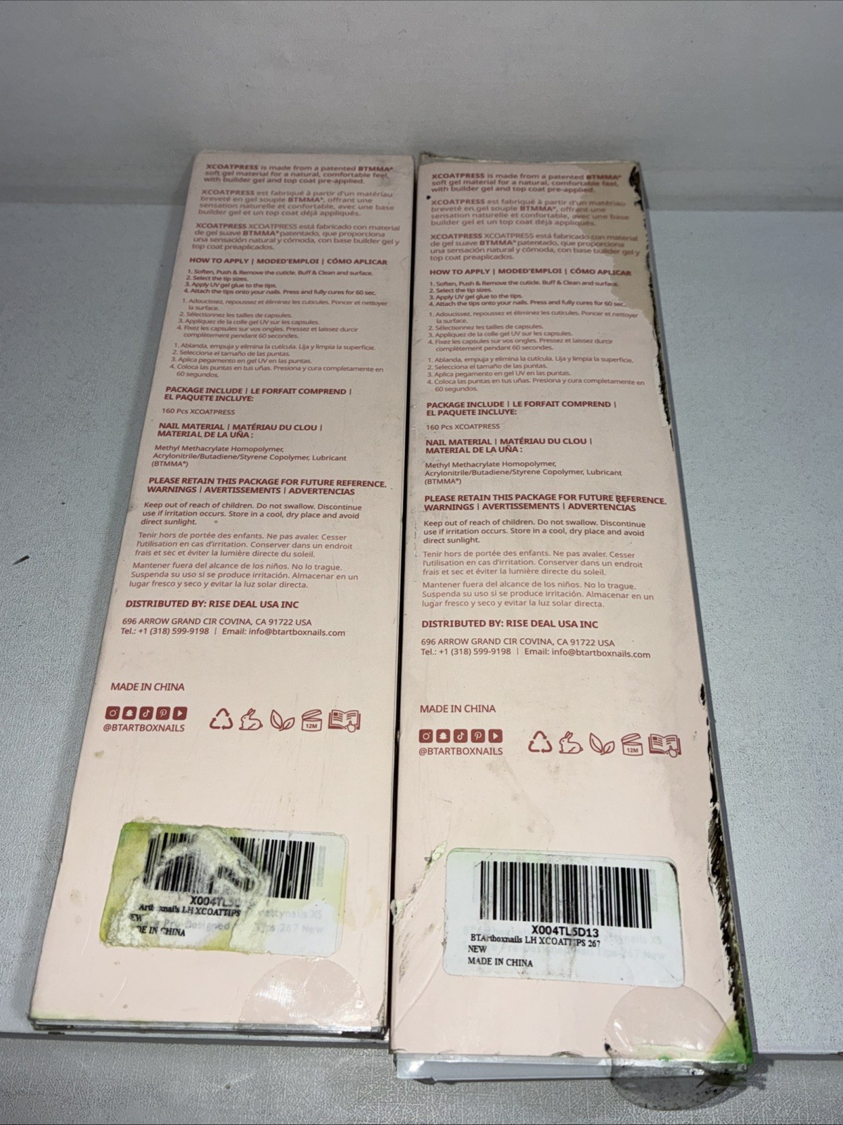 2 New BTARTBOX Long Hair Pretty Nails Autumn Muse, 5 Designs, Damaged Boxes
