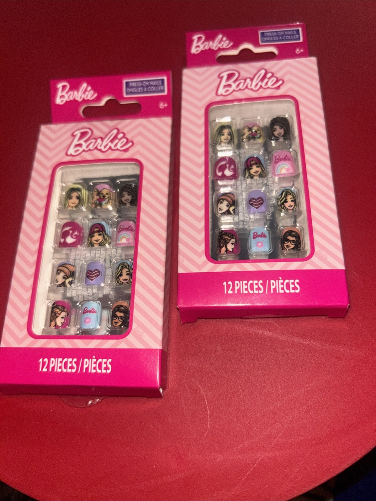 Barbie 12-Piece Press-On Nail Set For Kids Ages 6+ Townleygirl stocking stuffers