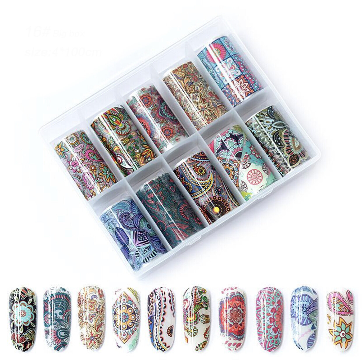 Nail Foil Transfer Decals – New – Floral – Transfer Foils – PM-1-16