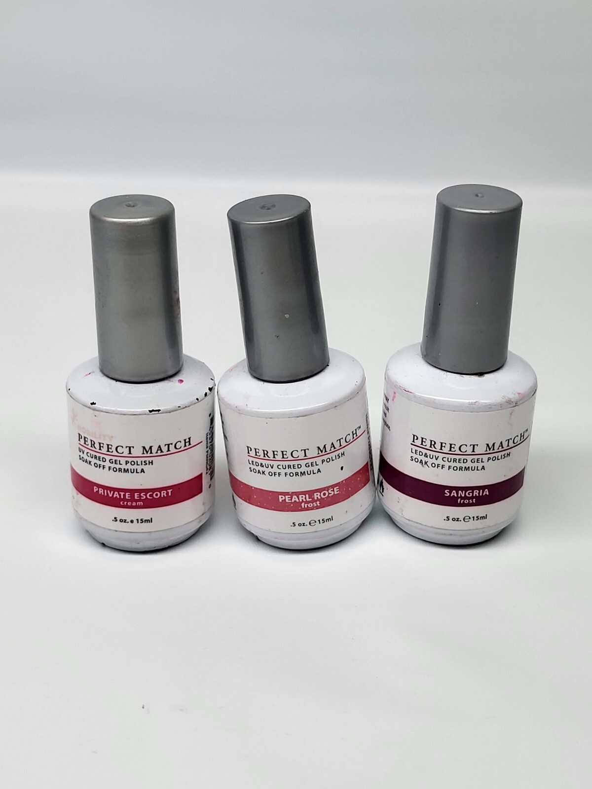 LeChat Perfect Match Color Uv Gel Polish Soak Off Pearl Rose Sangria Escort Lot