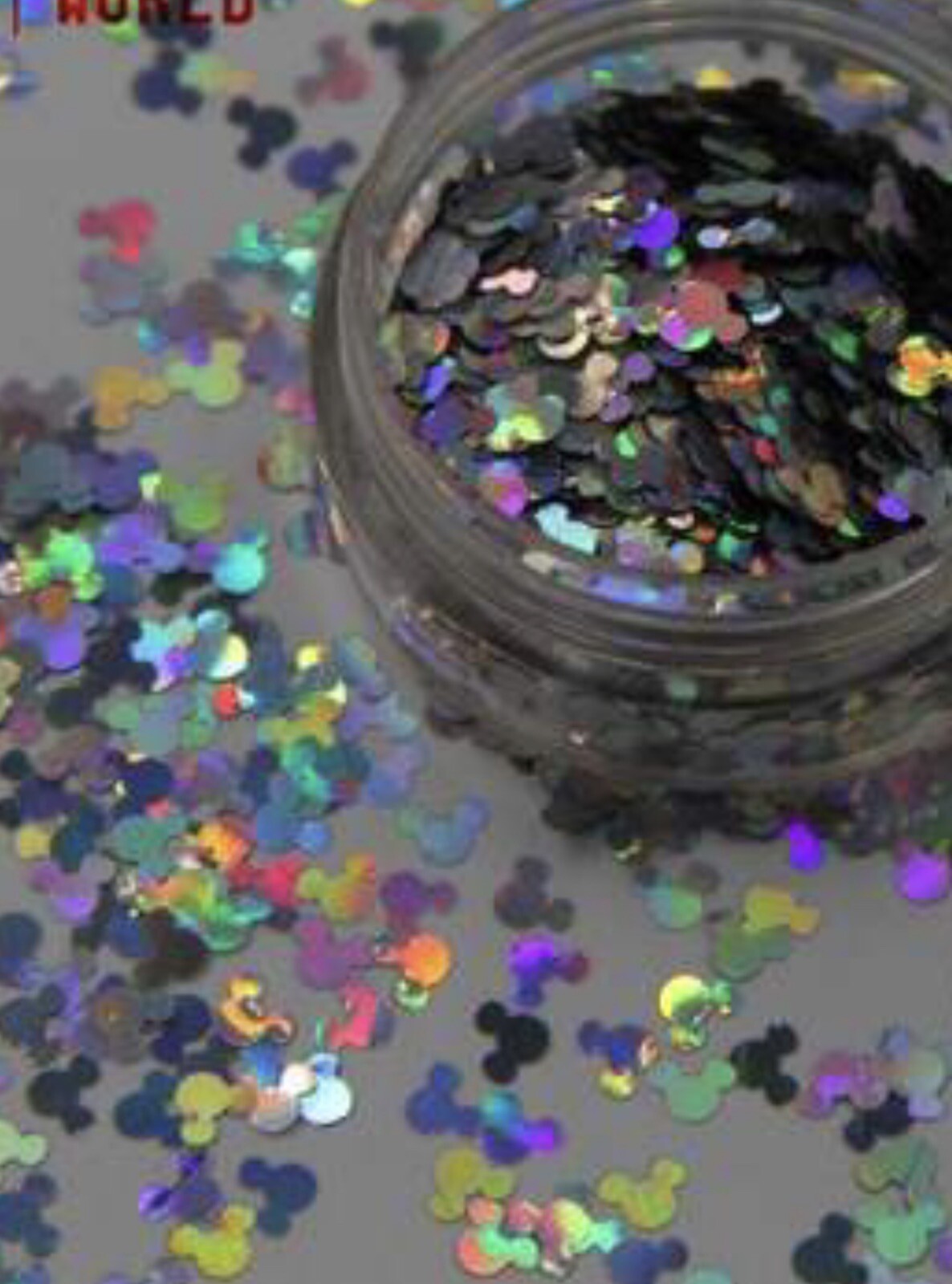 Holographic Silver Mickey Mouse Glitter  | 1 TSP | Gel Nail Art & Acrylic 