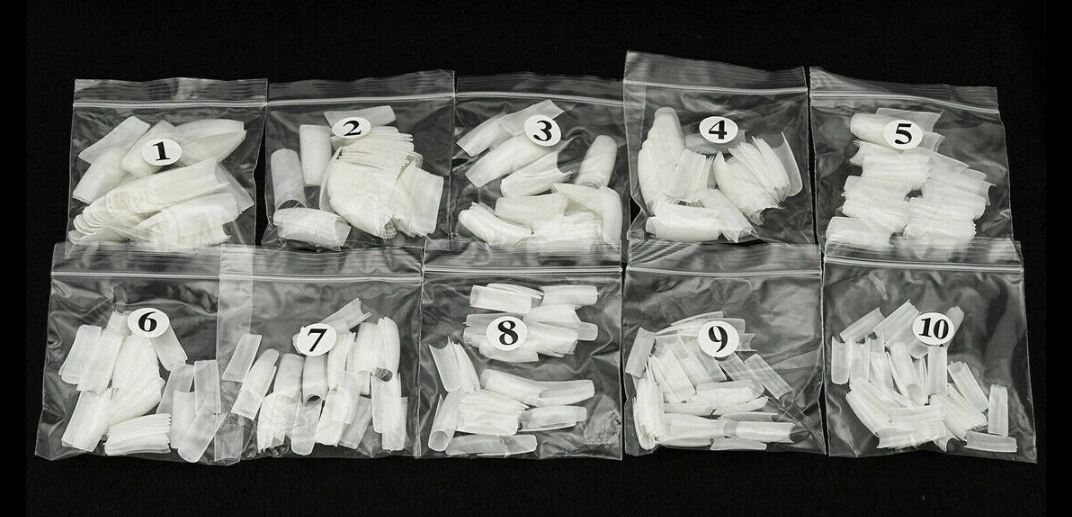 500-1000 pcs DIY Coffin Nail Tips Long Square French False Nails Natural