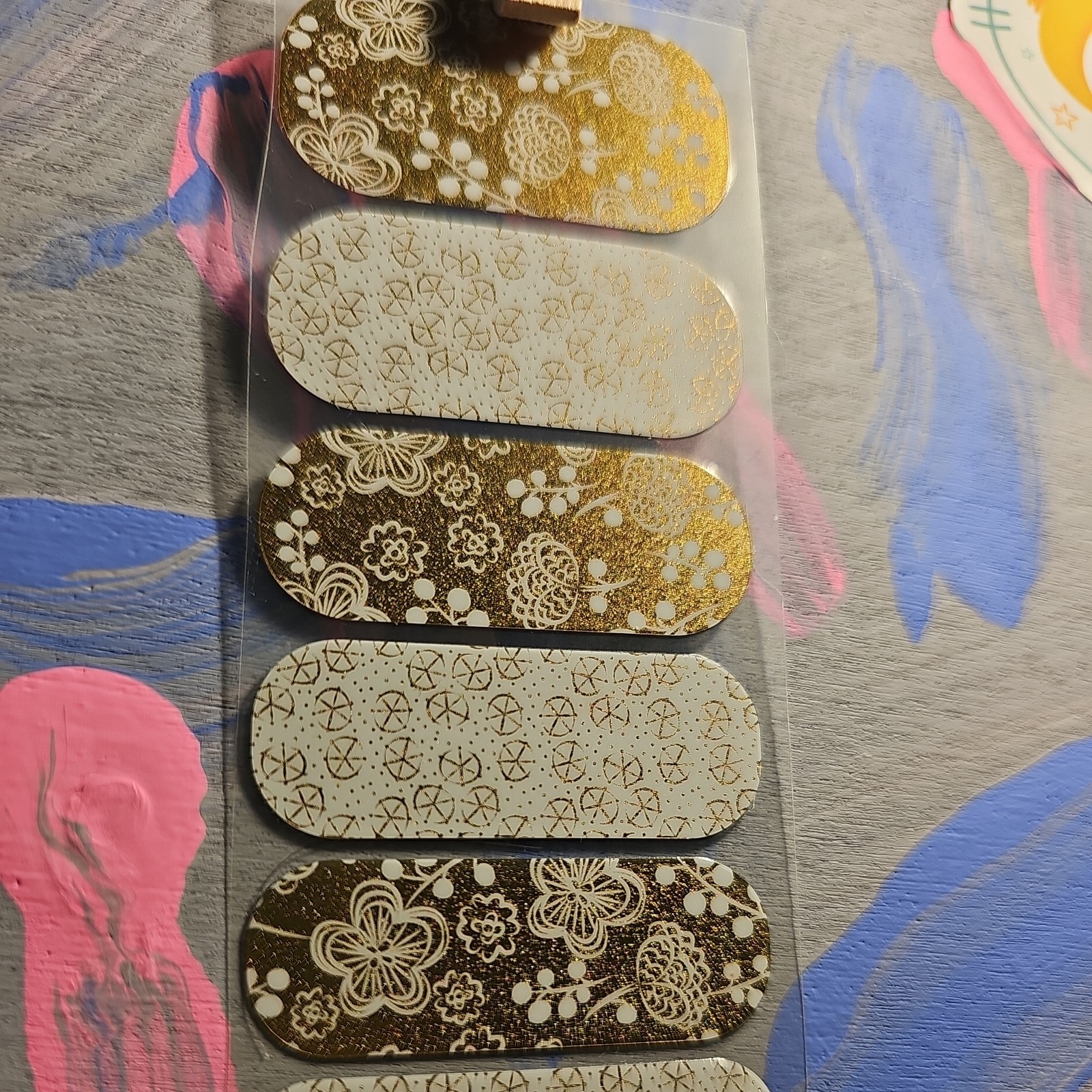 JAMBERRY HALF SHEET Nail Wraps – 23A4 – Good As GOLD 0316