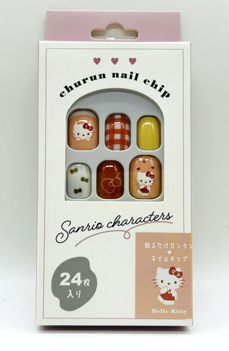 Sanrio Nail Tips Hello Kitty Kuromi My Melody 3 Sets of 24Tips NEW Japan Limited