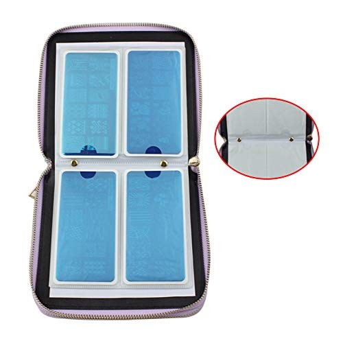 120 Slots Nail Stamping Plate Holder Case Laser Style Rectangular Manicure A