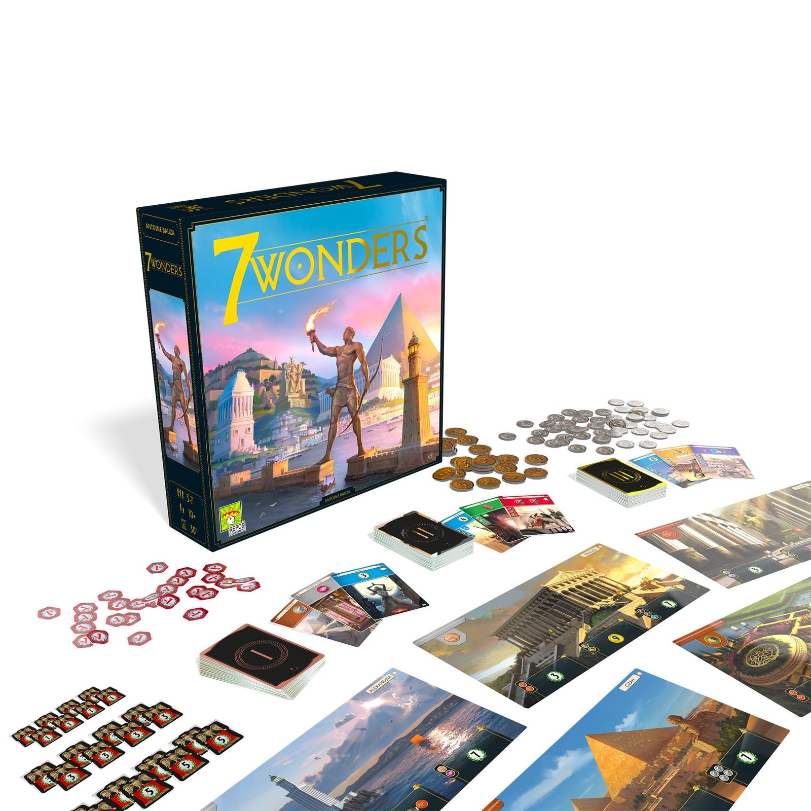 Asmodee 7 Wonders Board Game (New Edition) – Lead Your eén maat, Multicolor