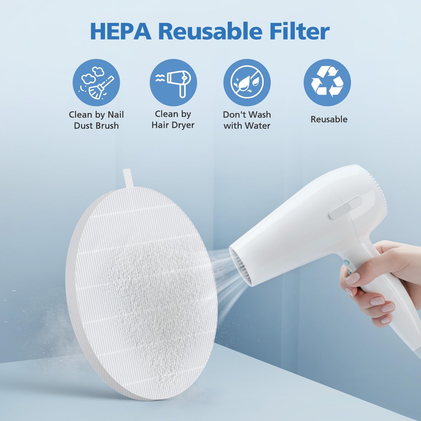 4 Pack HPro Nail Dust Collector Filter with MelodySusie Nail Dust Collectors,…