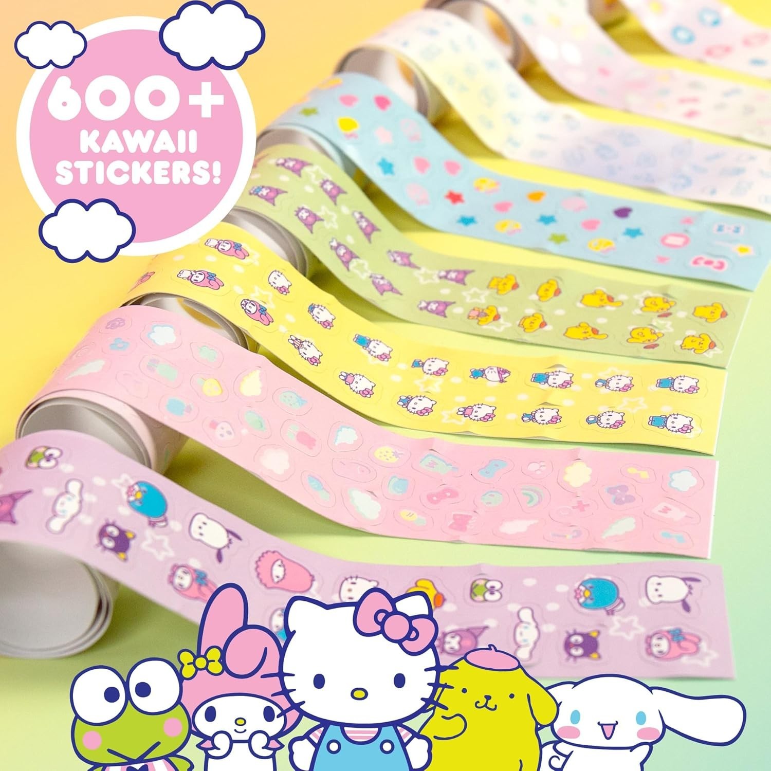 Hello Kitty Sparkling Nail Art Kit for Kids – 4 Water-Based Polishes & More!