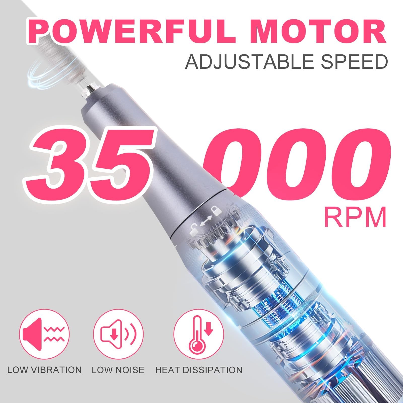 MEKK Nail Drill Kit,35000RPM Electric Nail Drill Professional Electric Nail F…