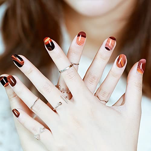 280 Pieces 20 Sheets Full Wrap Self-Adhesive Marbling Nail Polish Strips