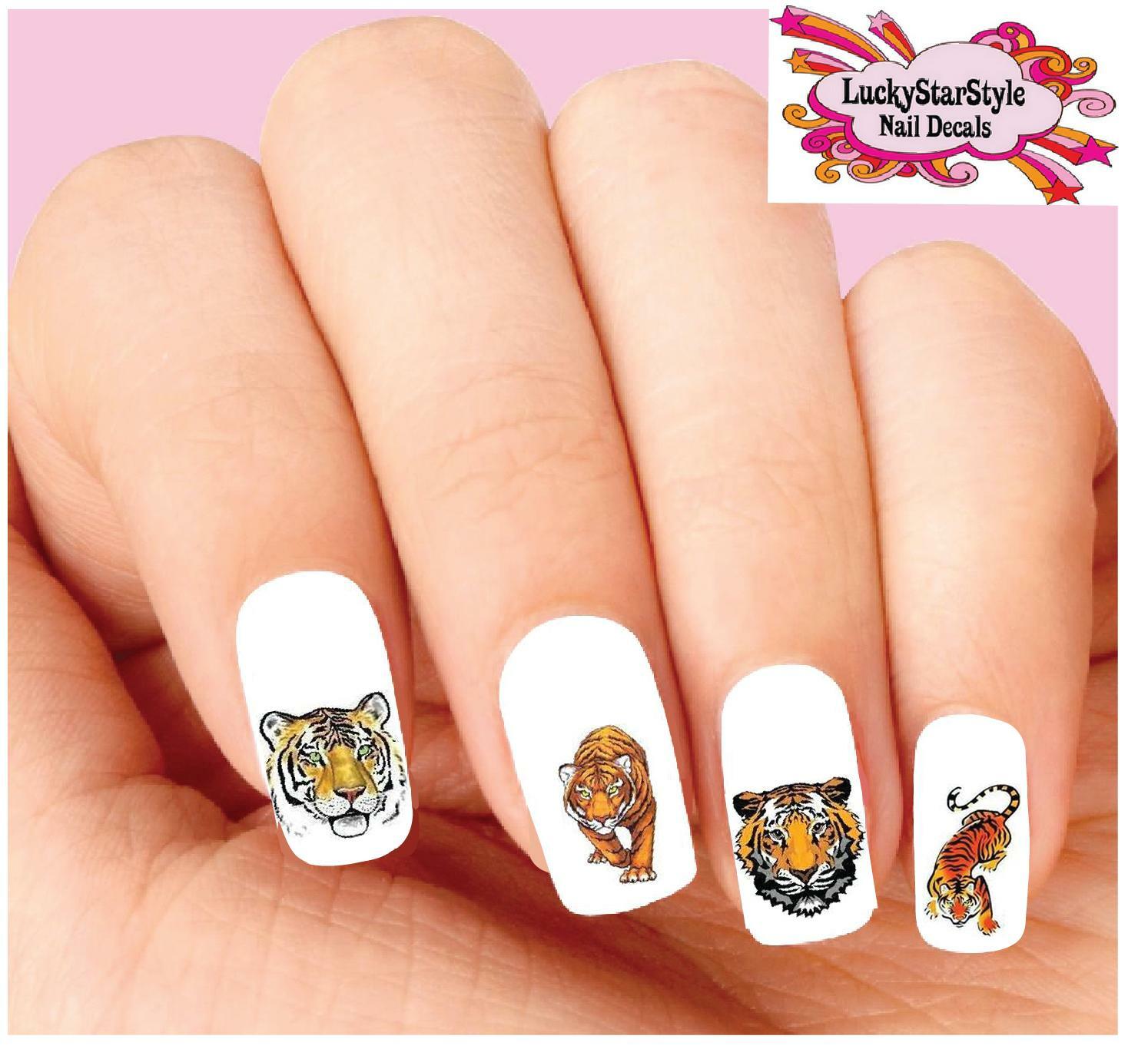 Waterslide Nail Decals Set of 20 – Tiger Assorted