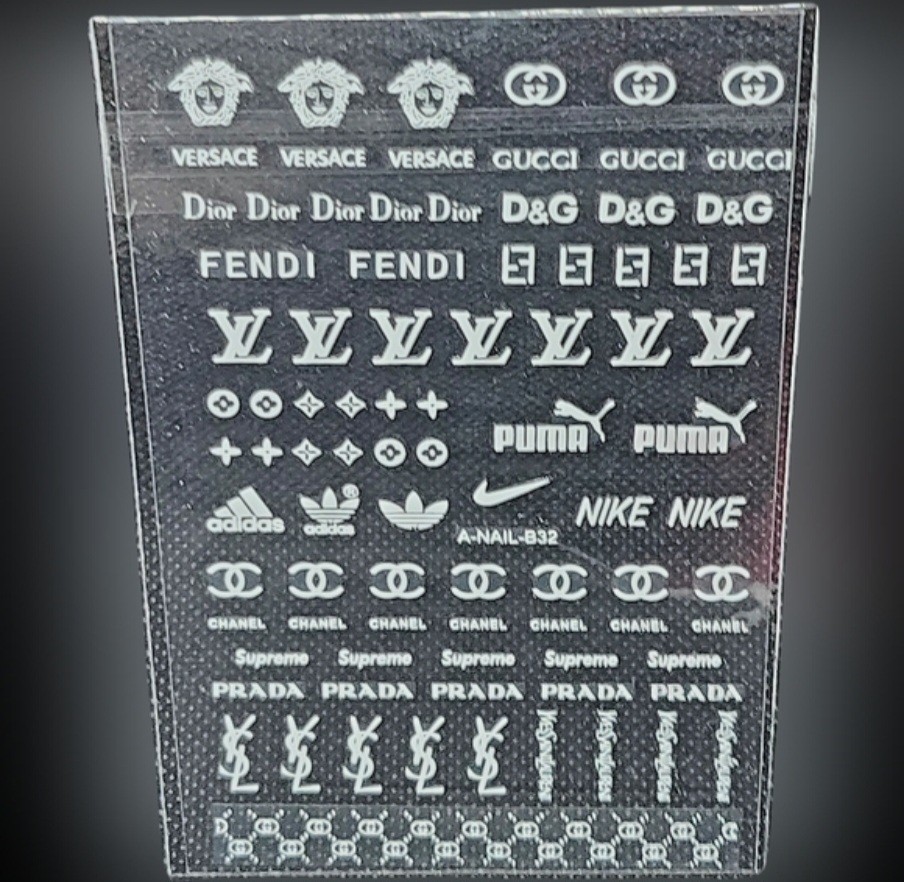 NWT NAIL ART DESIGN SELF-SEAL STICKERS N°112: SOLID WHITE!