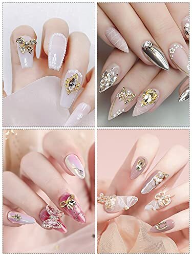 48 PCS 3D Nails Art Rhinestones Luxury Shiny Nail Diamonds 48Pcs/Bag