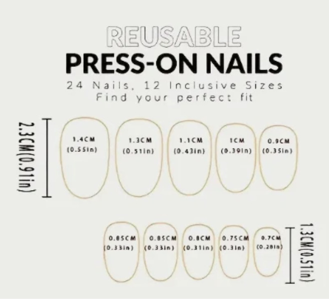 24 Pcs Press-on Nails – Medium Almond Glossy – Pink Marble Print w/Gold Glitter