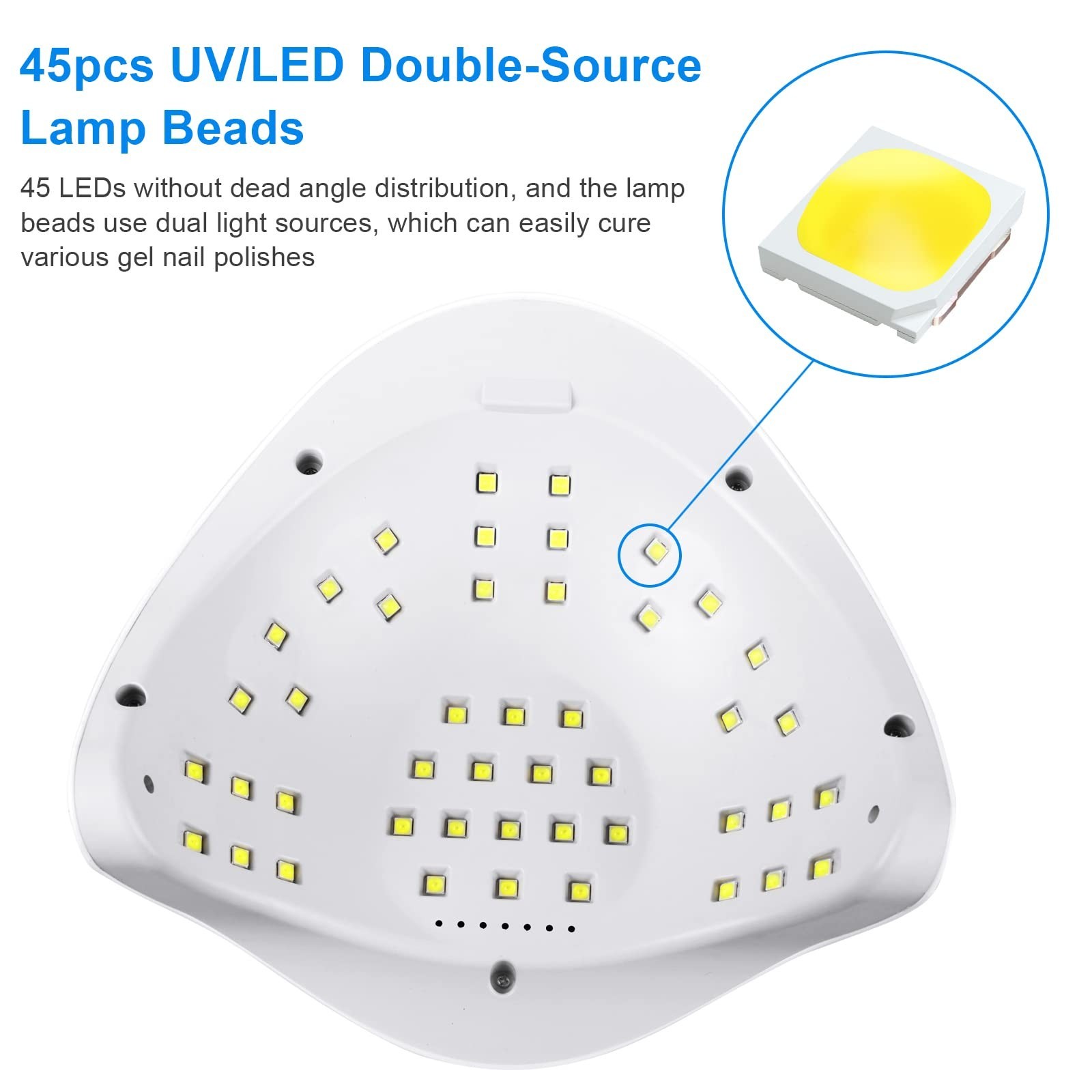 UV LED [Nail] [Lamp], 220W UV [Nail] Polish Light with Phone Holder Professio…
